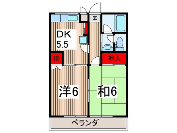 コーポチェリーの物件間取画像